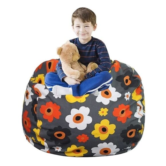 ZDZDY Stuffed Animal Storage Bean Bag Chair Cover for Kids - Picture 1 of 10